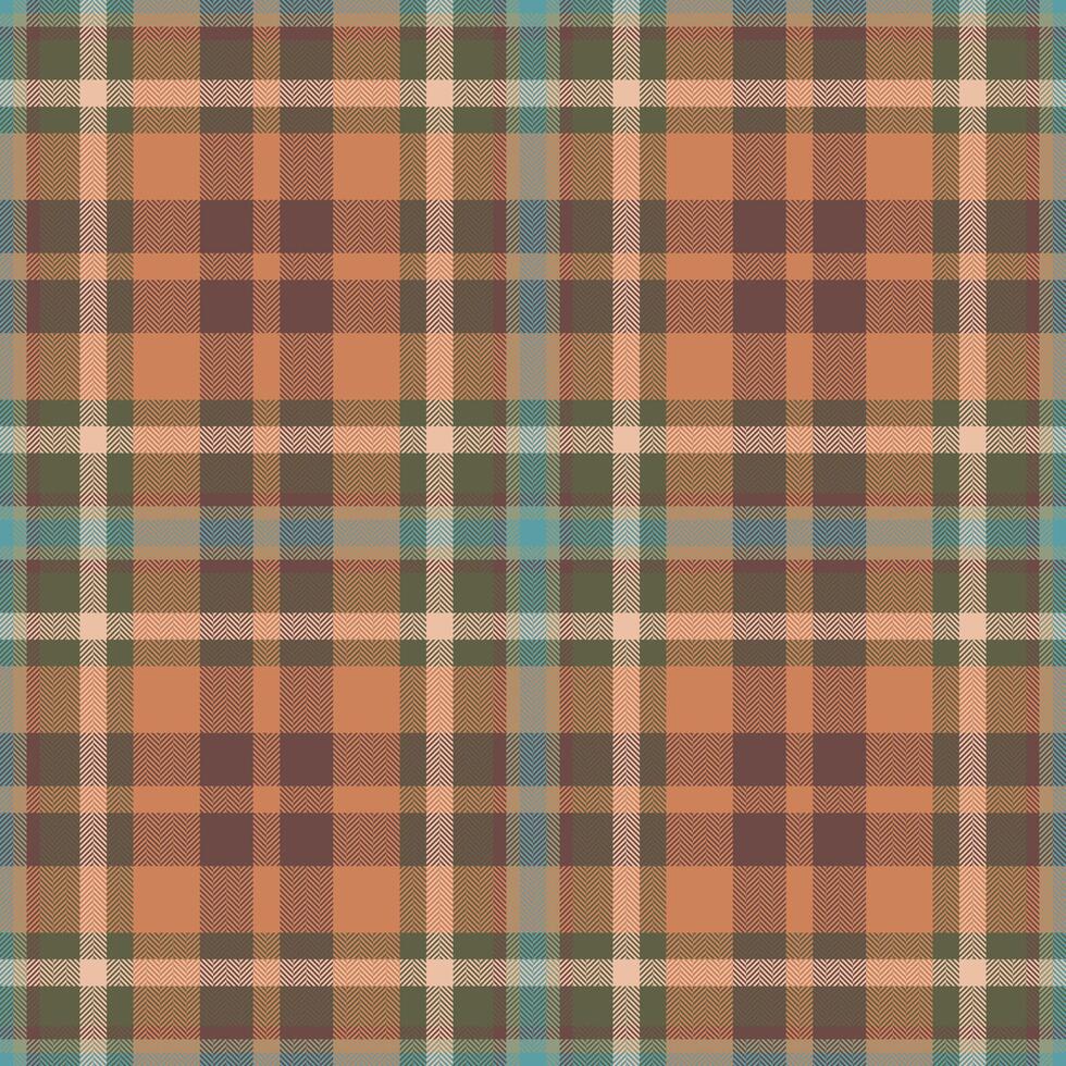 Plaid seamless pattern. Check fabric texture. Vector textile print.