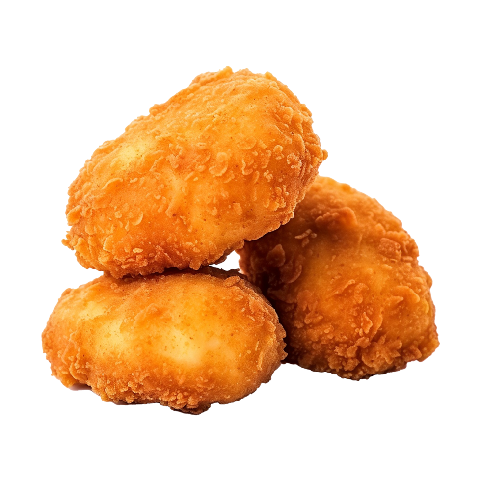 AI generated Tasty fried chicken png isolated on transparent background
