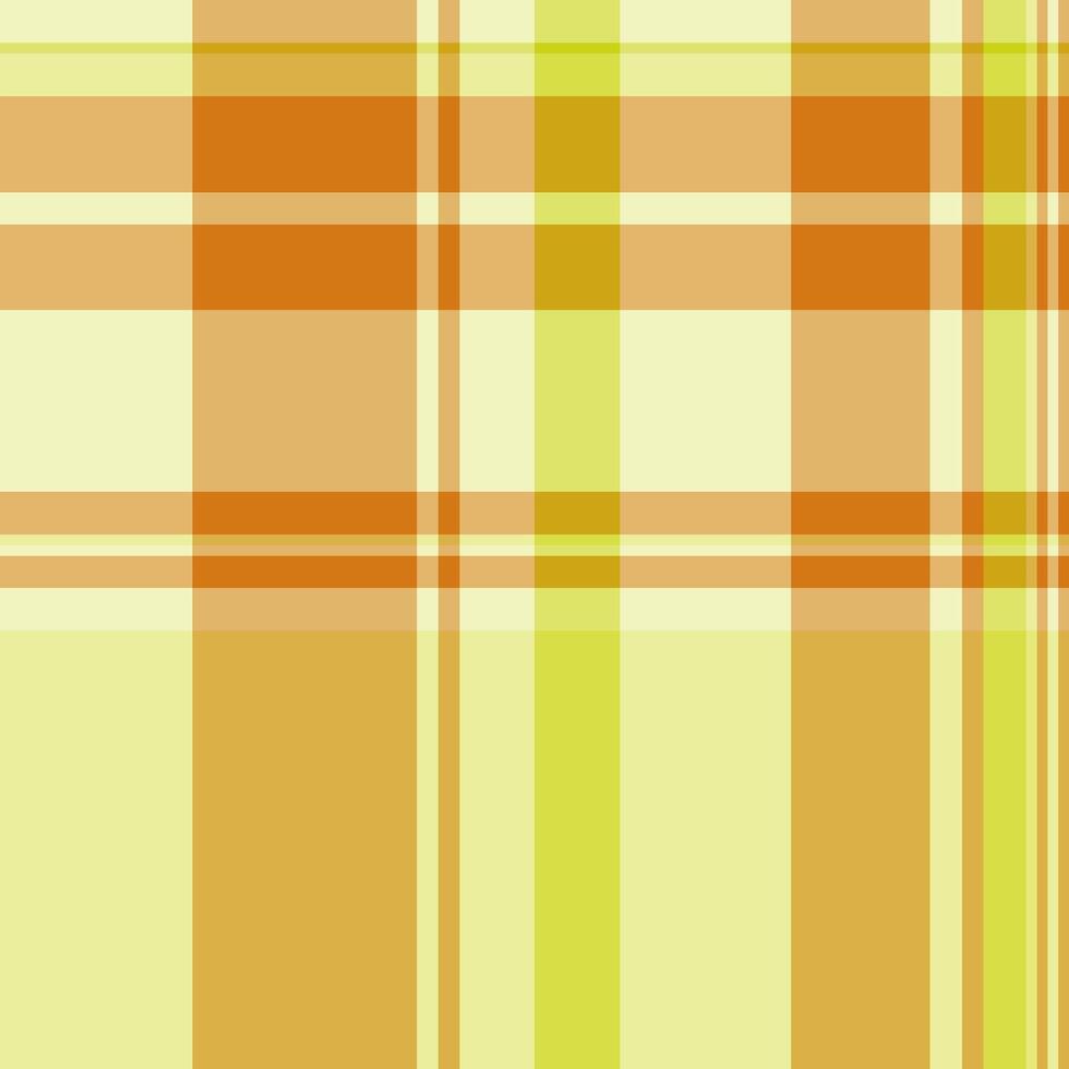 Cut out tartan vector check, bag textile texture fabric. Canvas seamless background pattern plaid in amber and lime colors.