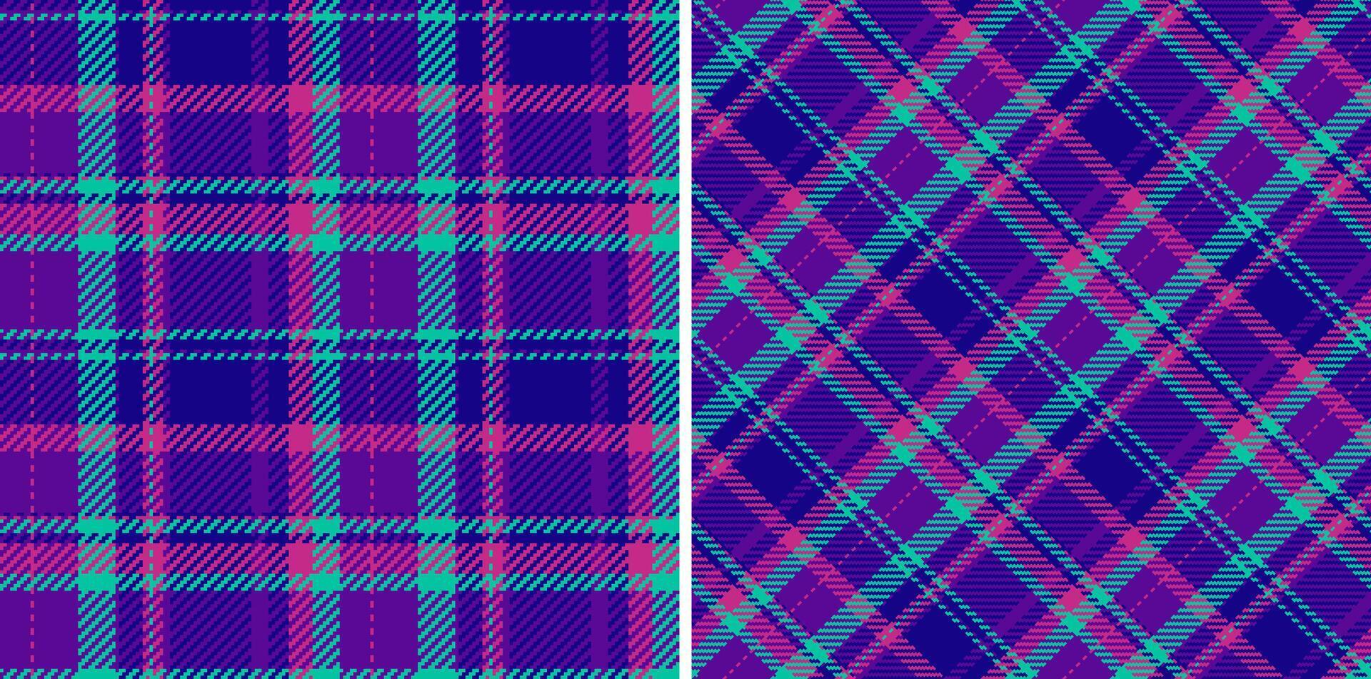 Seamless background textile of check tartan texture with a fabric plaid vector pattern. Set in space colors. Picture frame ideas.