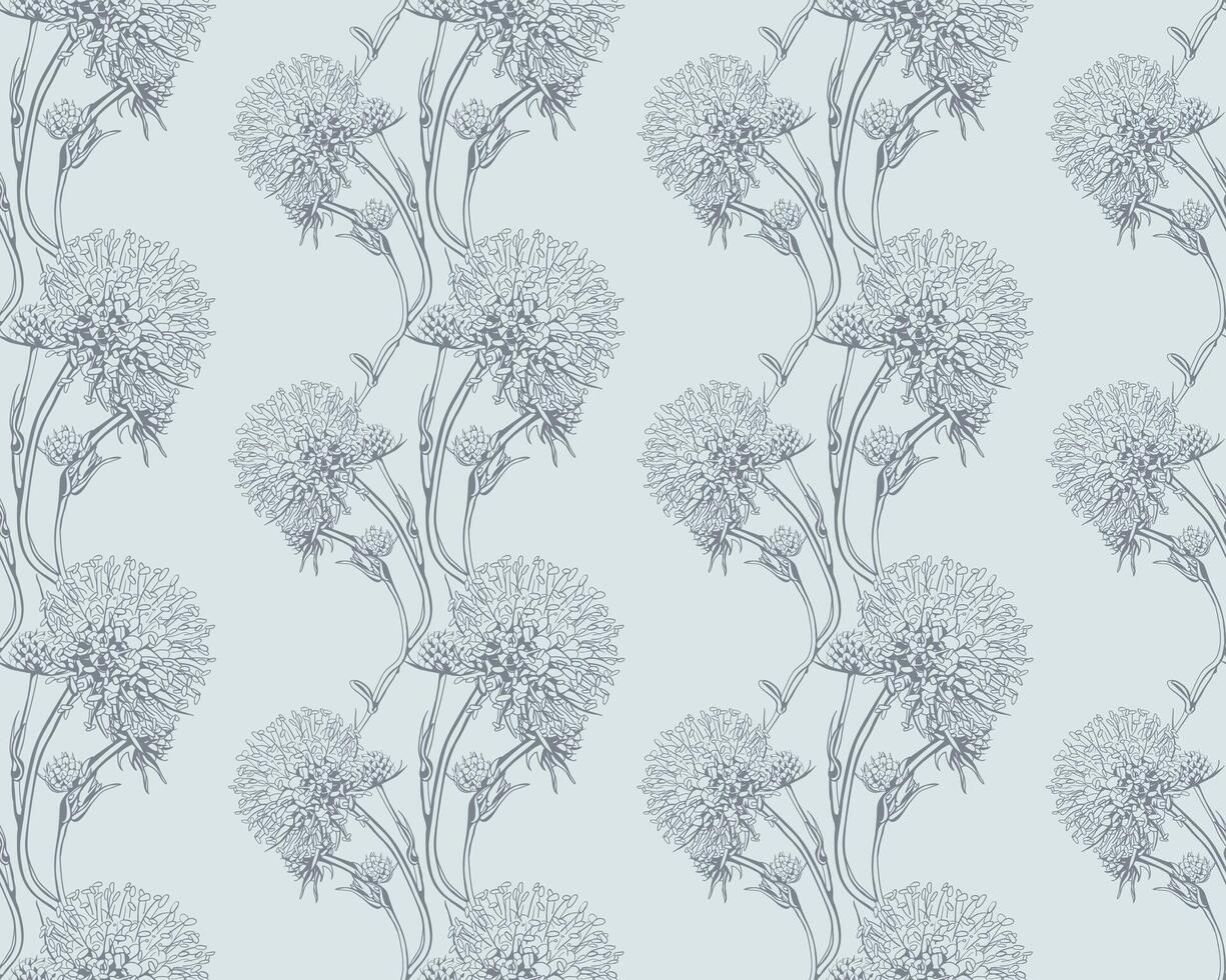 Floral pattern seamless background. Foliage and flower wallpaper design of nature. vector