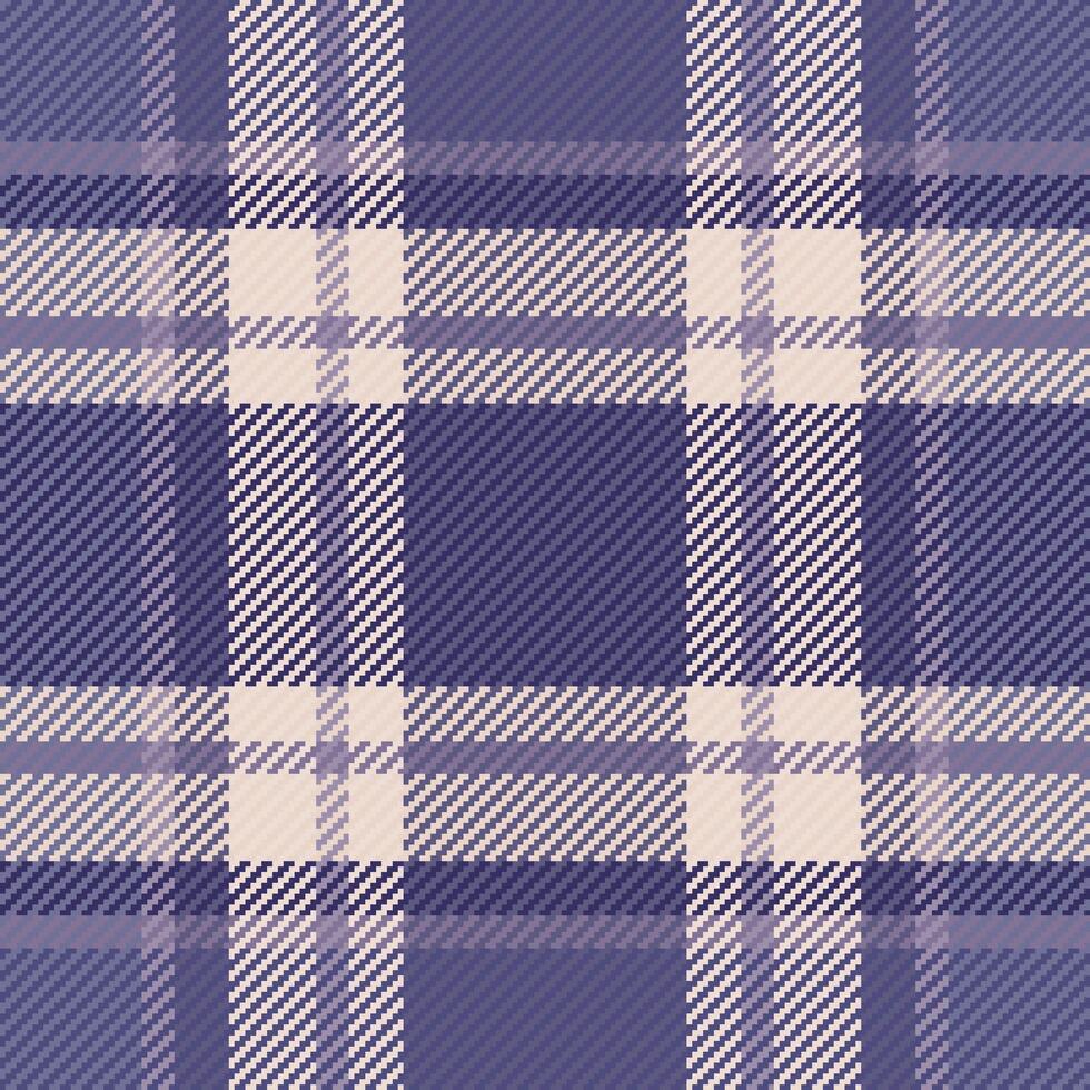Repetitive texture vector fabric, vivid textile pattern background. Dimensional check seamless tartan plaid in indigo and light colors.