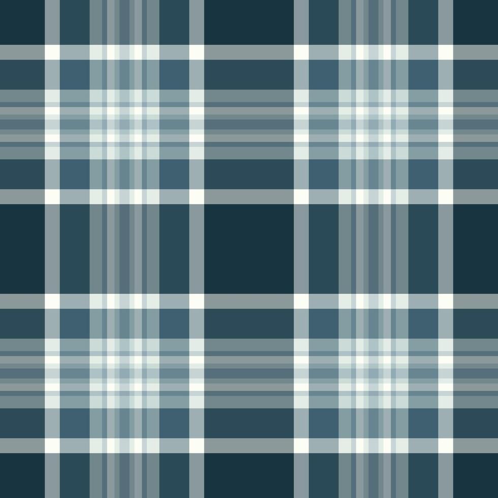 Cowboy seamless tartan plaid, female texture background vector. Mixed check textile fabric pattern in pastel and cyan colors. vector