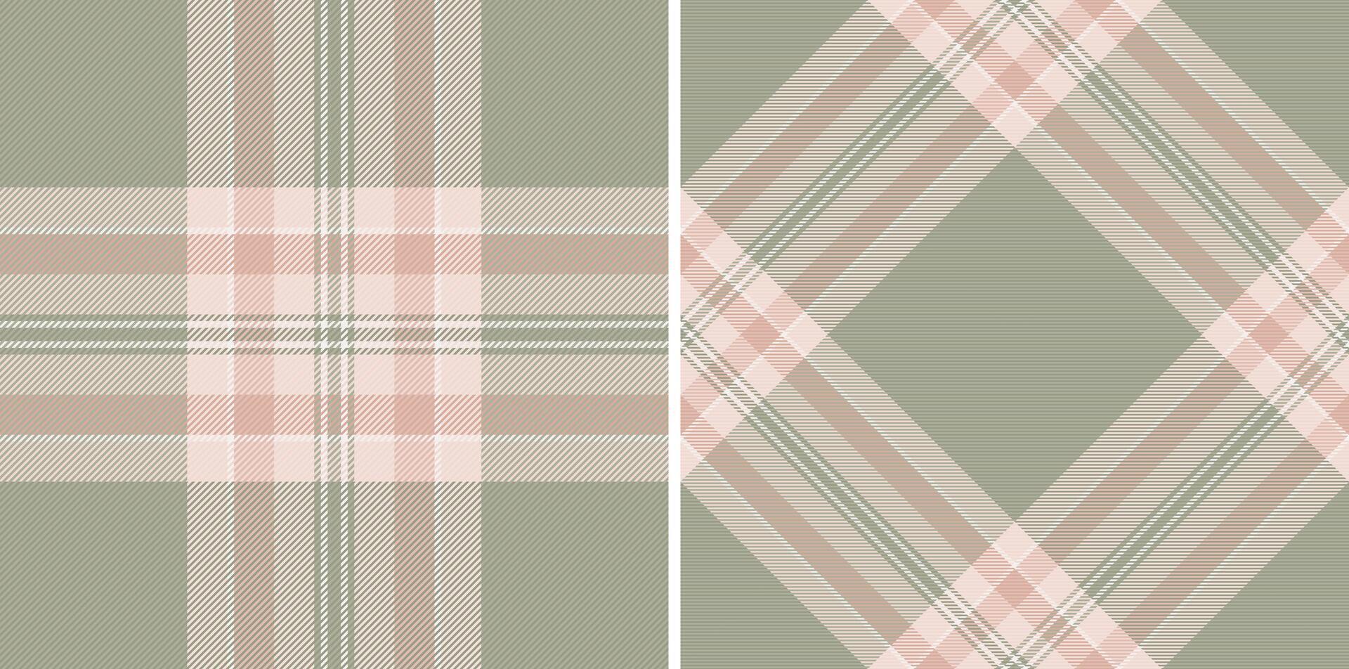 Seamless background pattern of plaid check fabric with a tartan texture textile vector. vector