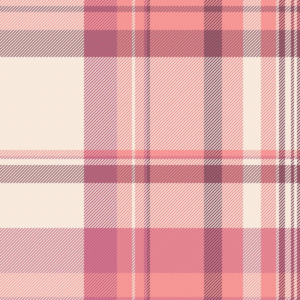 Delicate textile background check, famous texture vector seamless. Exotic tartan fabric pattern plaid in red and light colors.