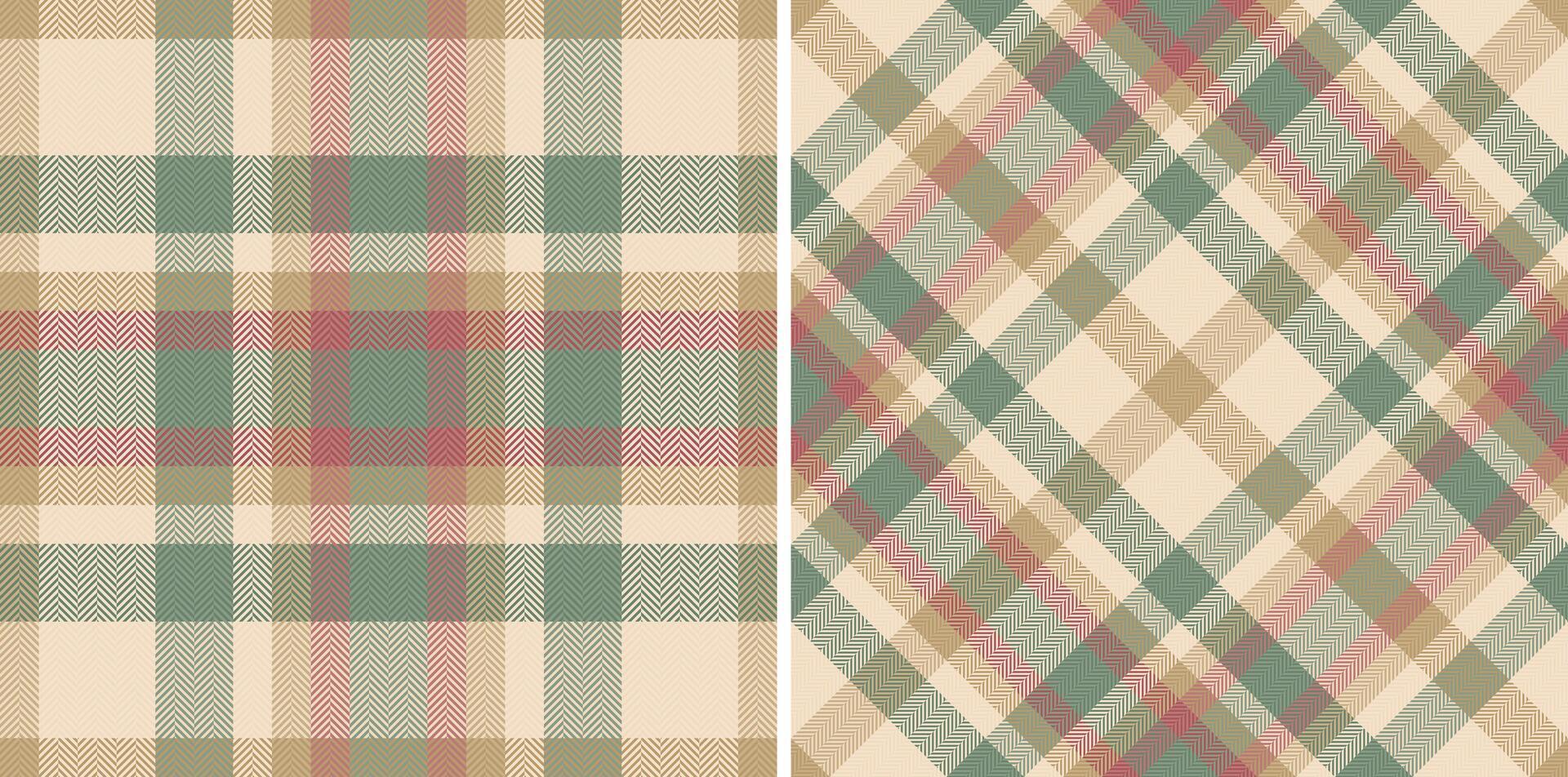 Pattern vector background of seamless plaid check with a fabric texture textile tartan. Set in novelty colors. Flannel shirt outfit ideas.