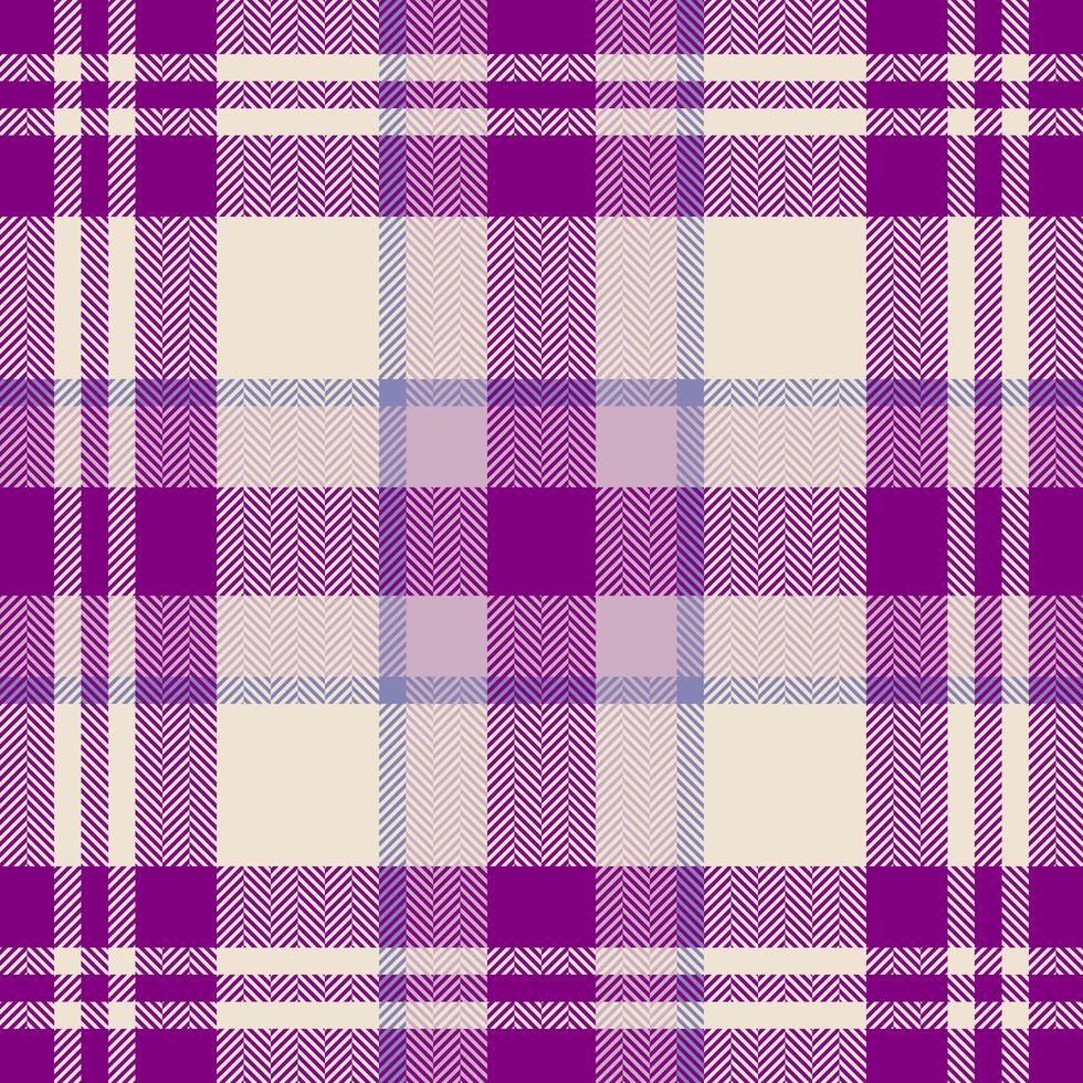 Plaid check pattern in pink. Seamless fabric texture. Tartan textile print. vector