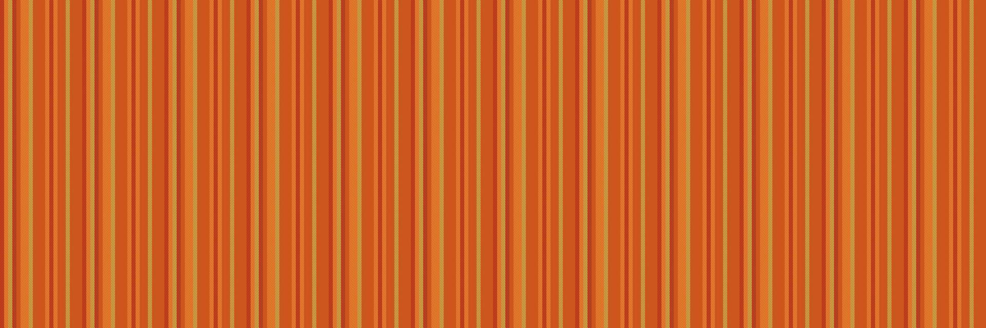 Calm textile vector background, craft fabric lines seamless. Lovely stripe pattern texture vertical in orange and red colors.