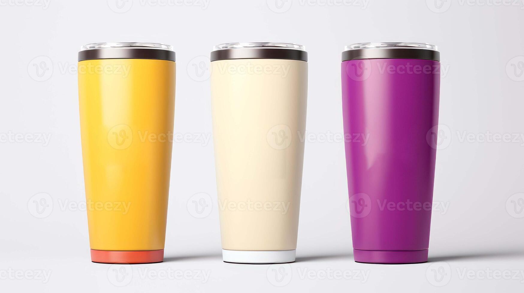 AI generated Tumbler mockup isolated on white background photo