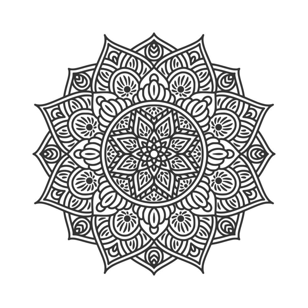 Circular pattern mandala art decoration elements vector