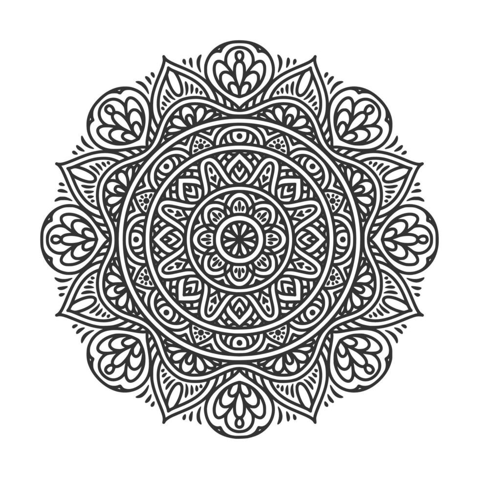 Circular pattern mandala art decoration elements vector