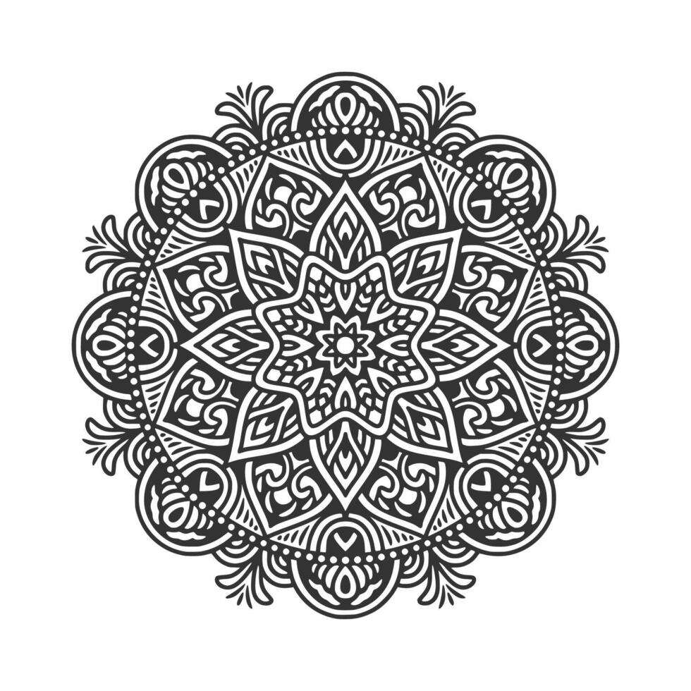 Circular pattern mandala art decoration elements vector