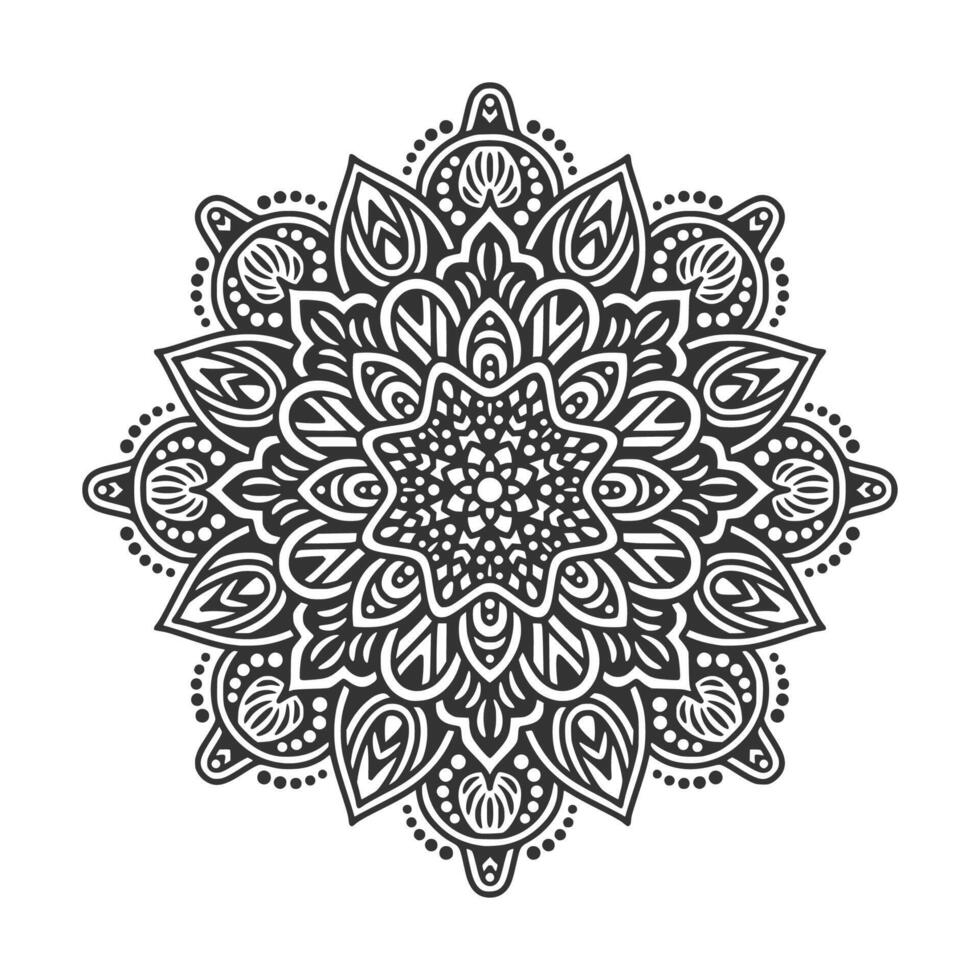 Circular pattern mandala art decoration elements vector