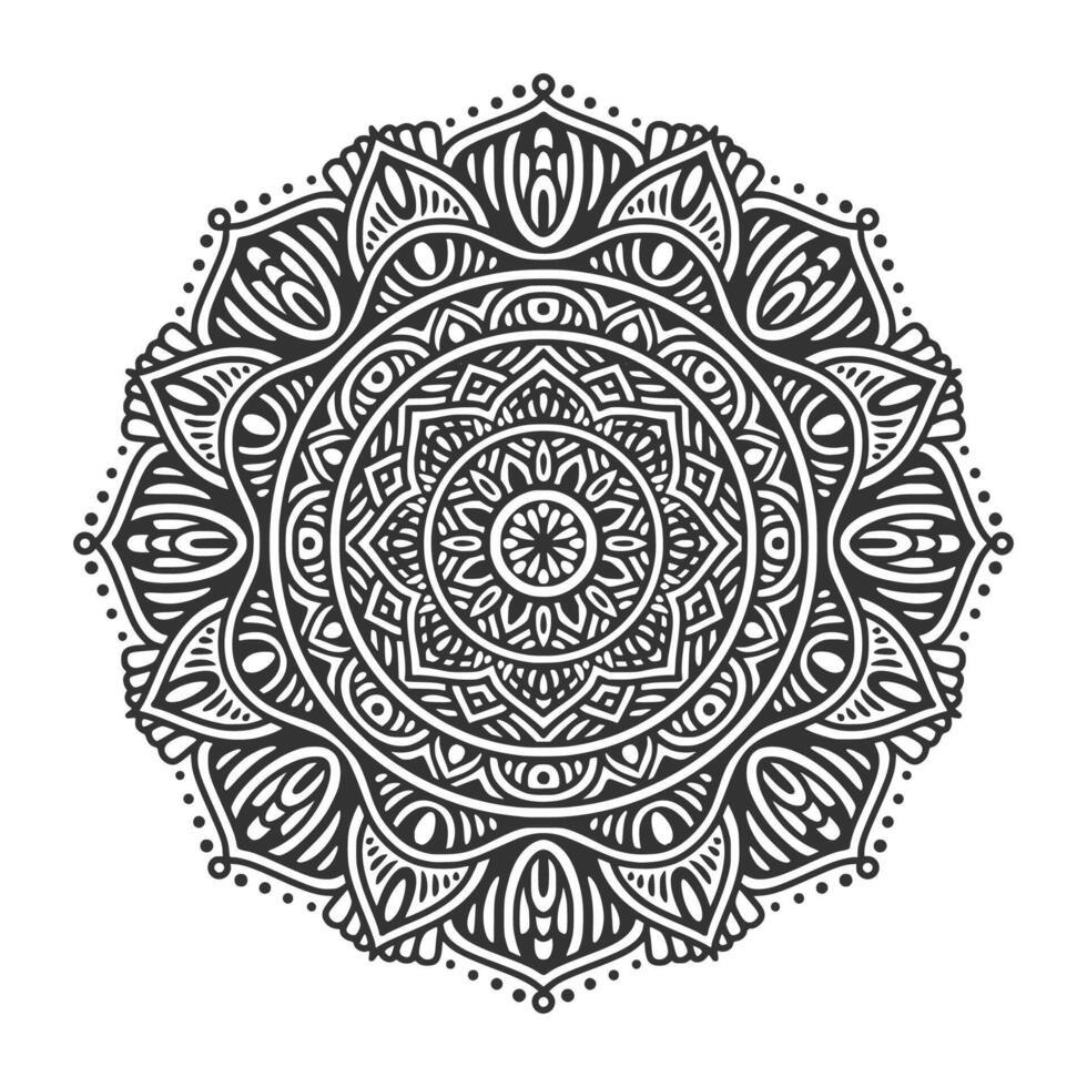 Circular pattern mandala art decoration elements vector