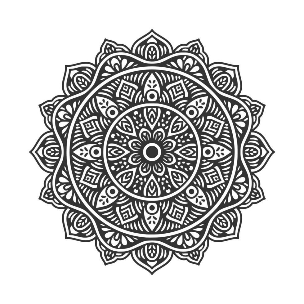Circular pattern mandala art decoration elements vector
