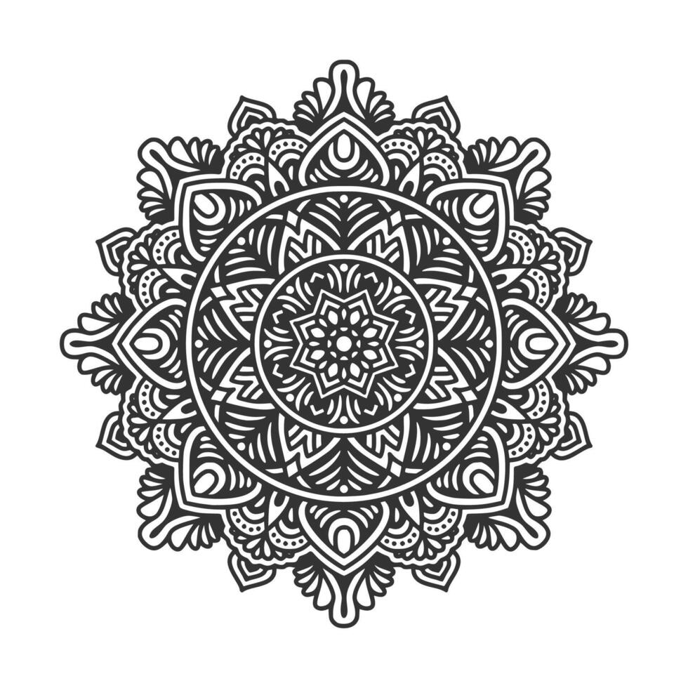 Circular pattern mandala art decoration elements vector