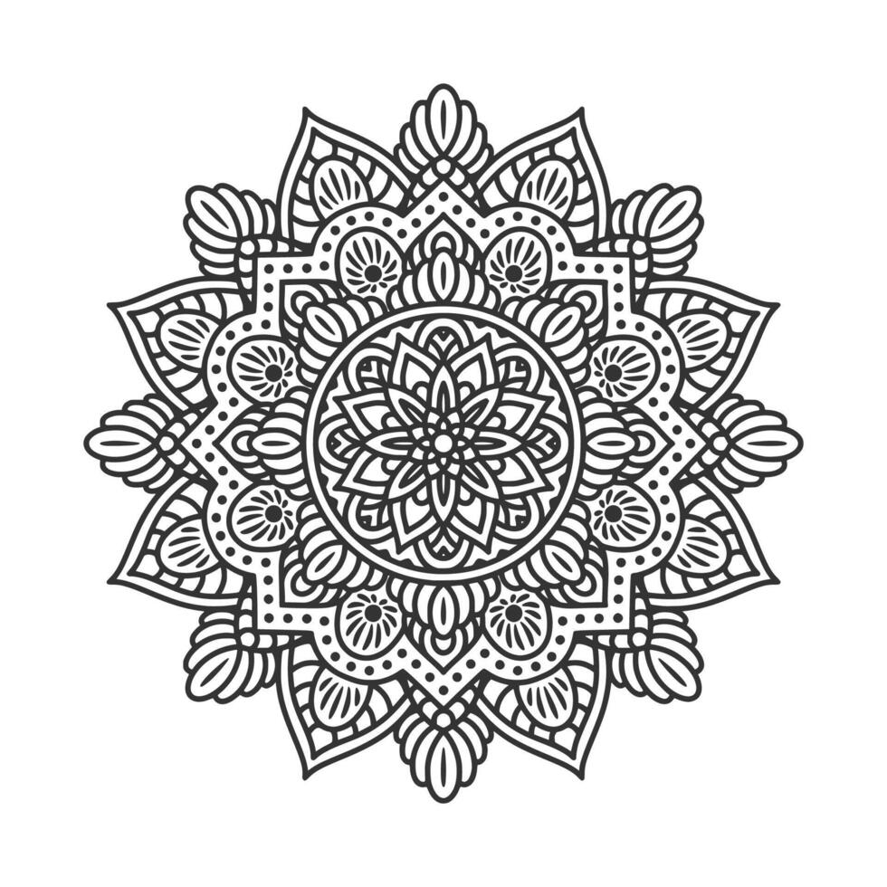 Circular pattern mandala art decoration elements vector