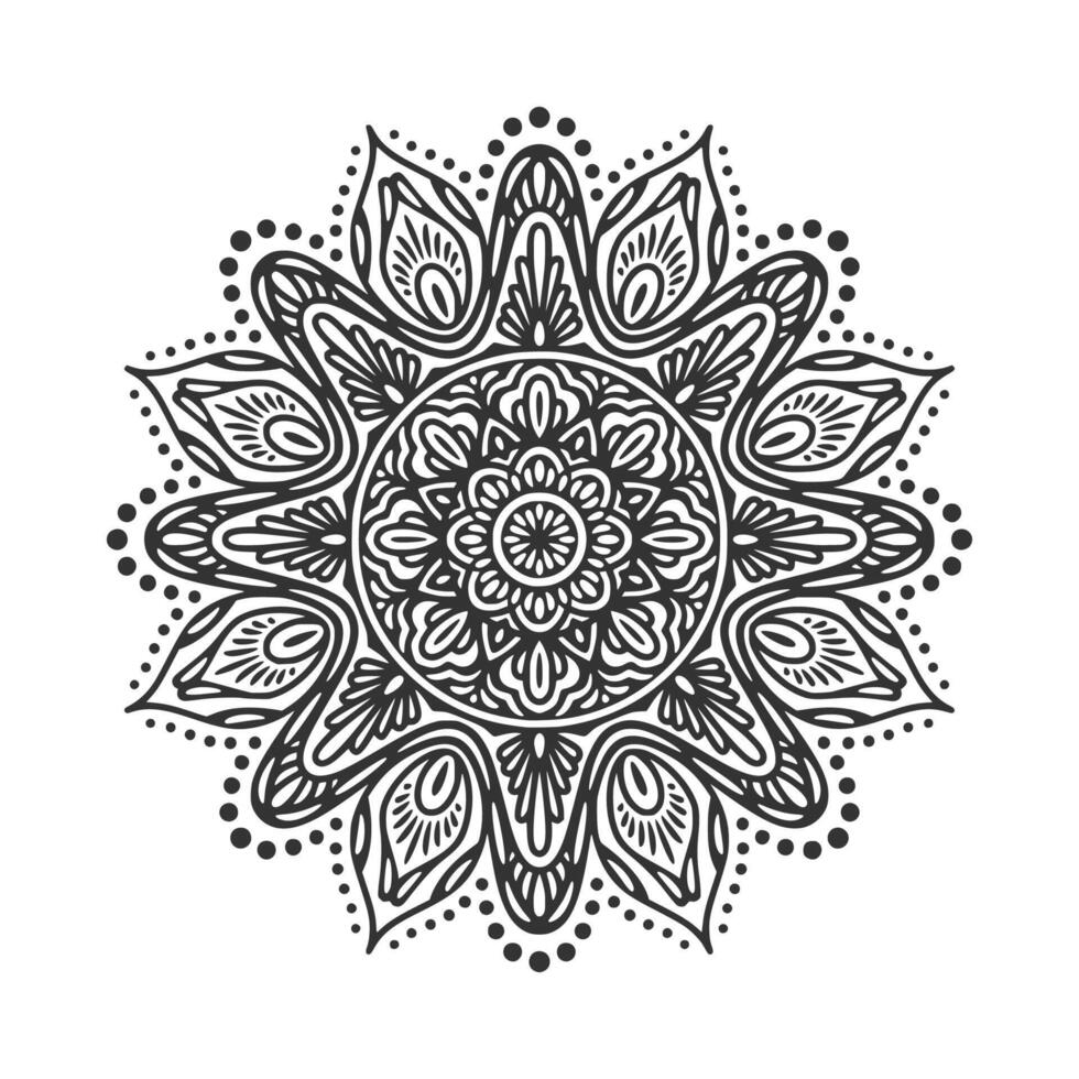 Circular pattern mandala art decoration elements vector