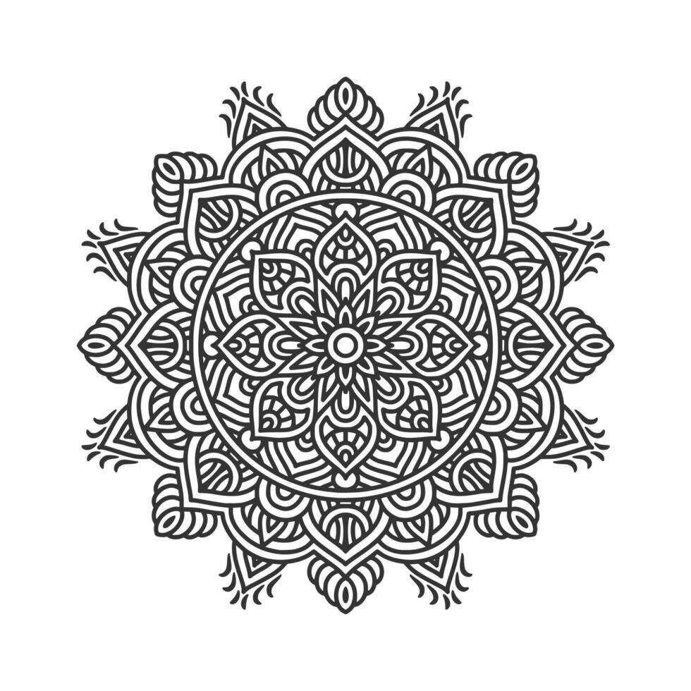 Circular pattern mandala art decoration elements vector
