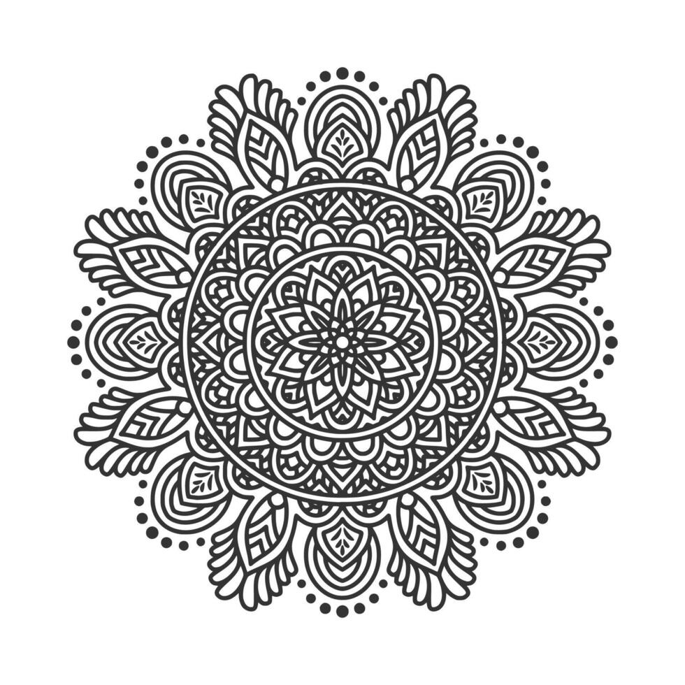 Circular pattern mandala art decoration elements vector