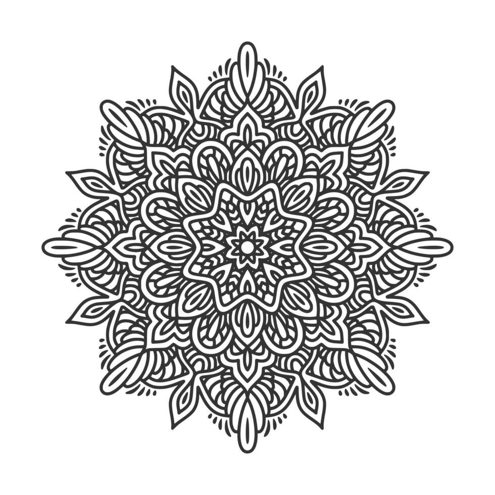 Circular pattern mandala art decoration elements vector
