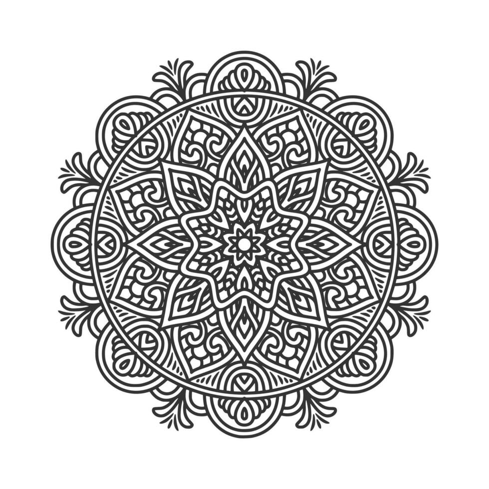 Circular pattern mandala art decoration elements vector
