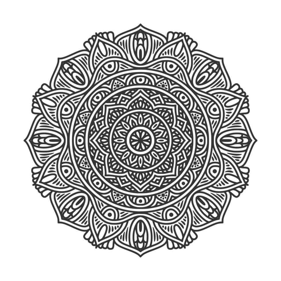 Circular pattern mandala art decoration elements vector