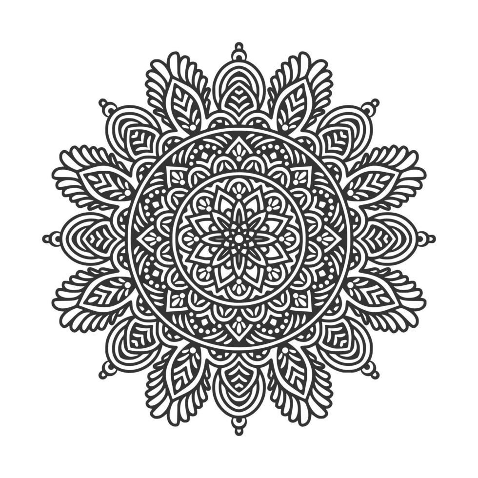 Circular pattern mandala art decoration elements vector