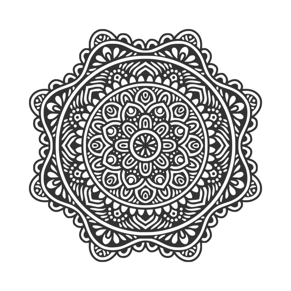Circular pattern mandala art decoration elements vector