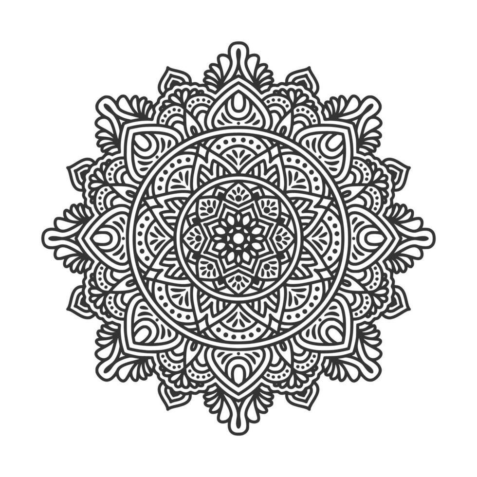 Circular pattern mandala art decoration elements vector