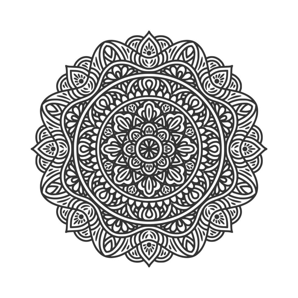 Circular pattern mandala art decoration elements vector