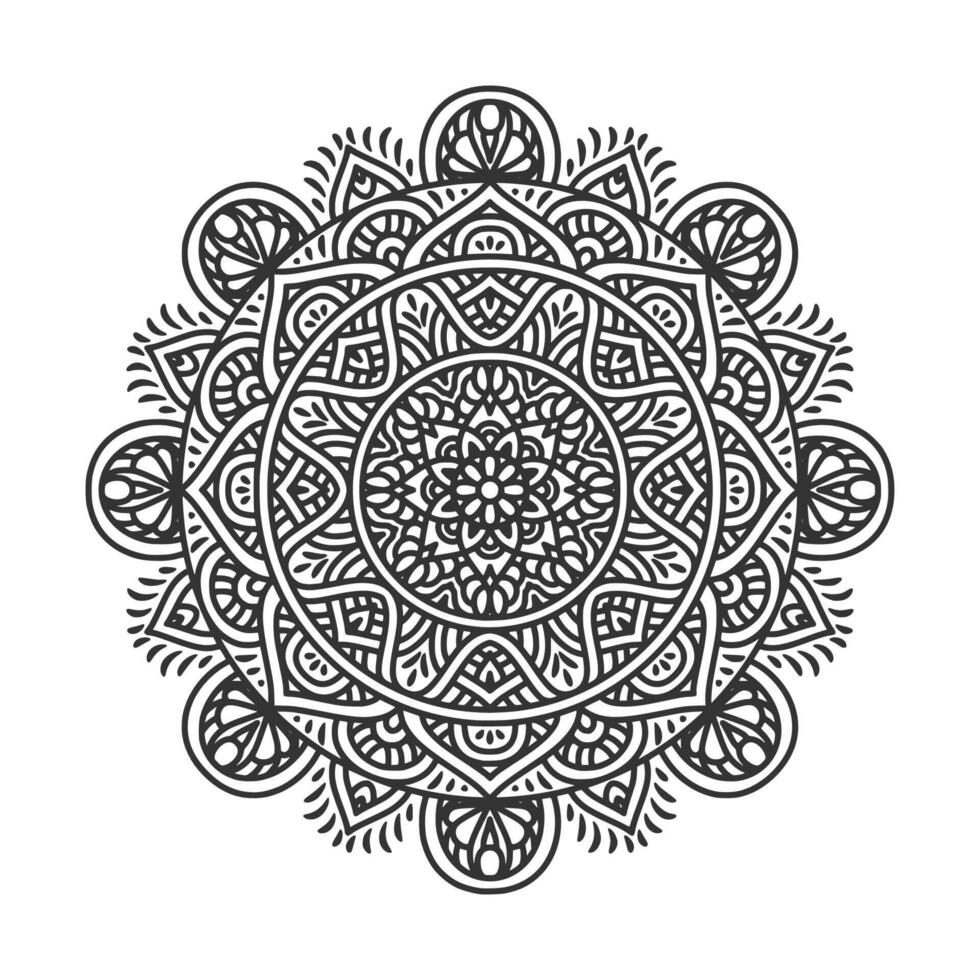 Circular pattern mandala art decoration elements vector