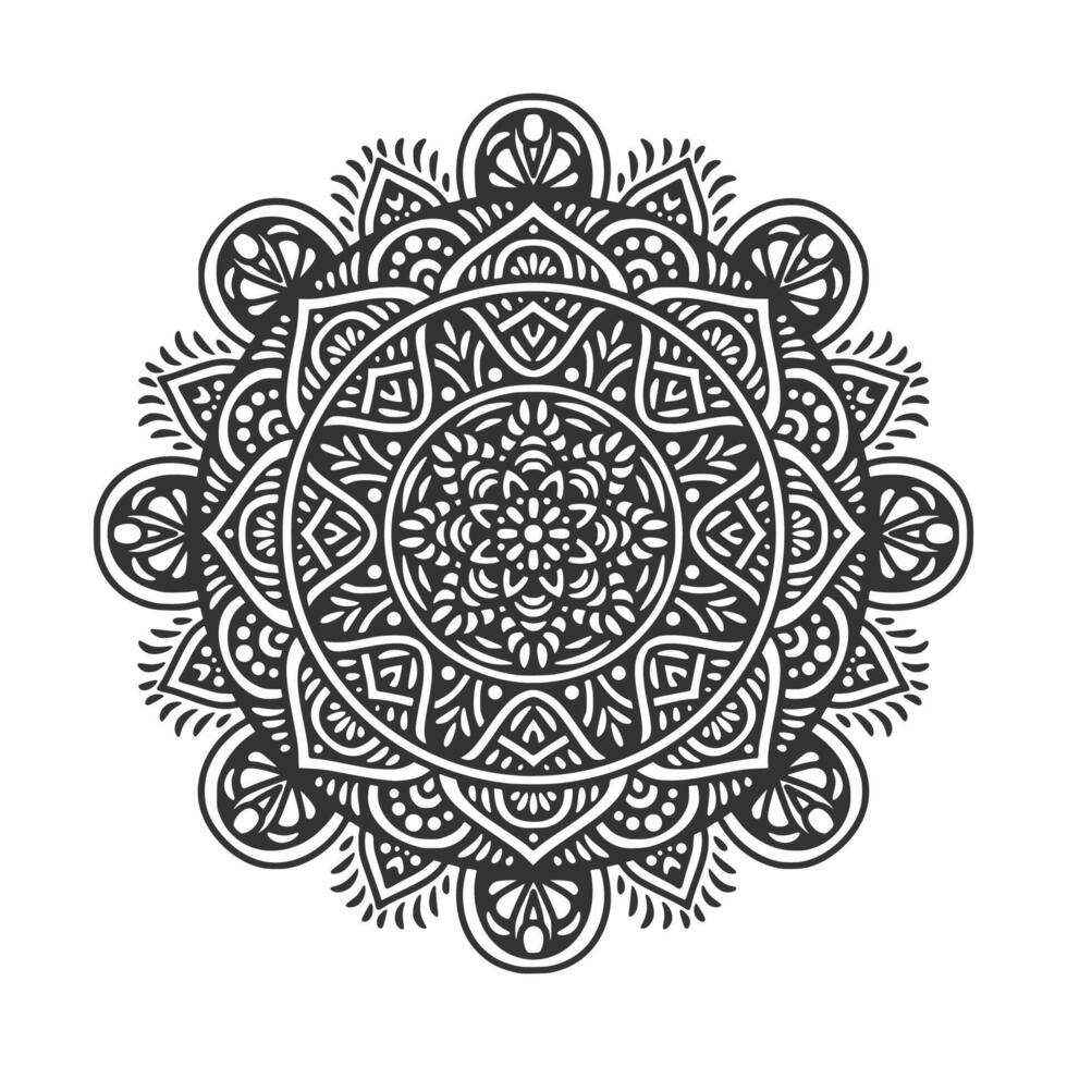 Circular pattern mandala art decoration elements vector