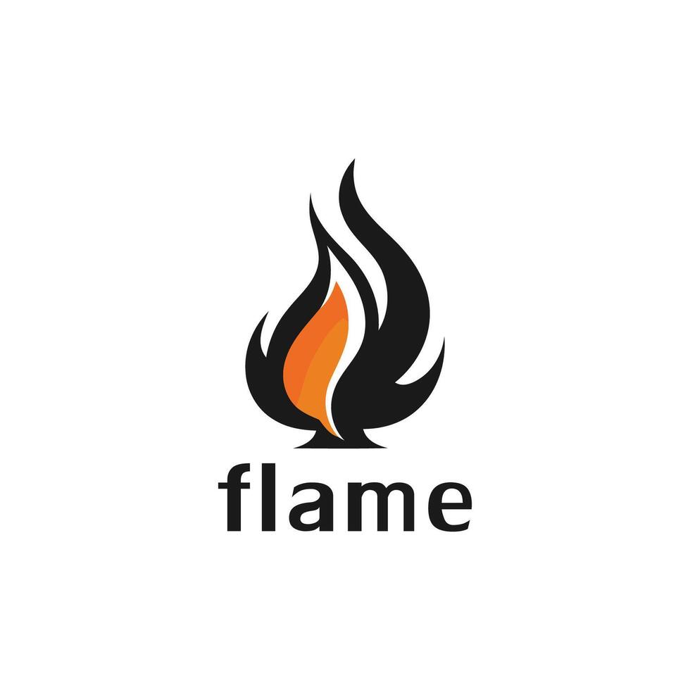 AI generated fire flame vector logo design.fire logo.fire logo design inspiration. elegant abstract design template elements.