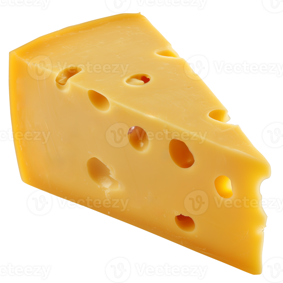 AI generated A cheese slice isolated on a transparent background png