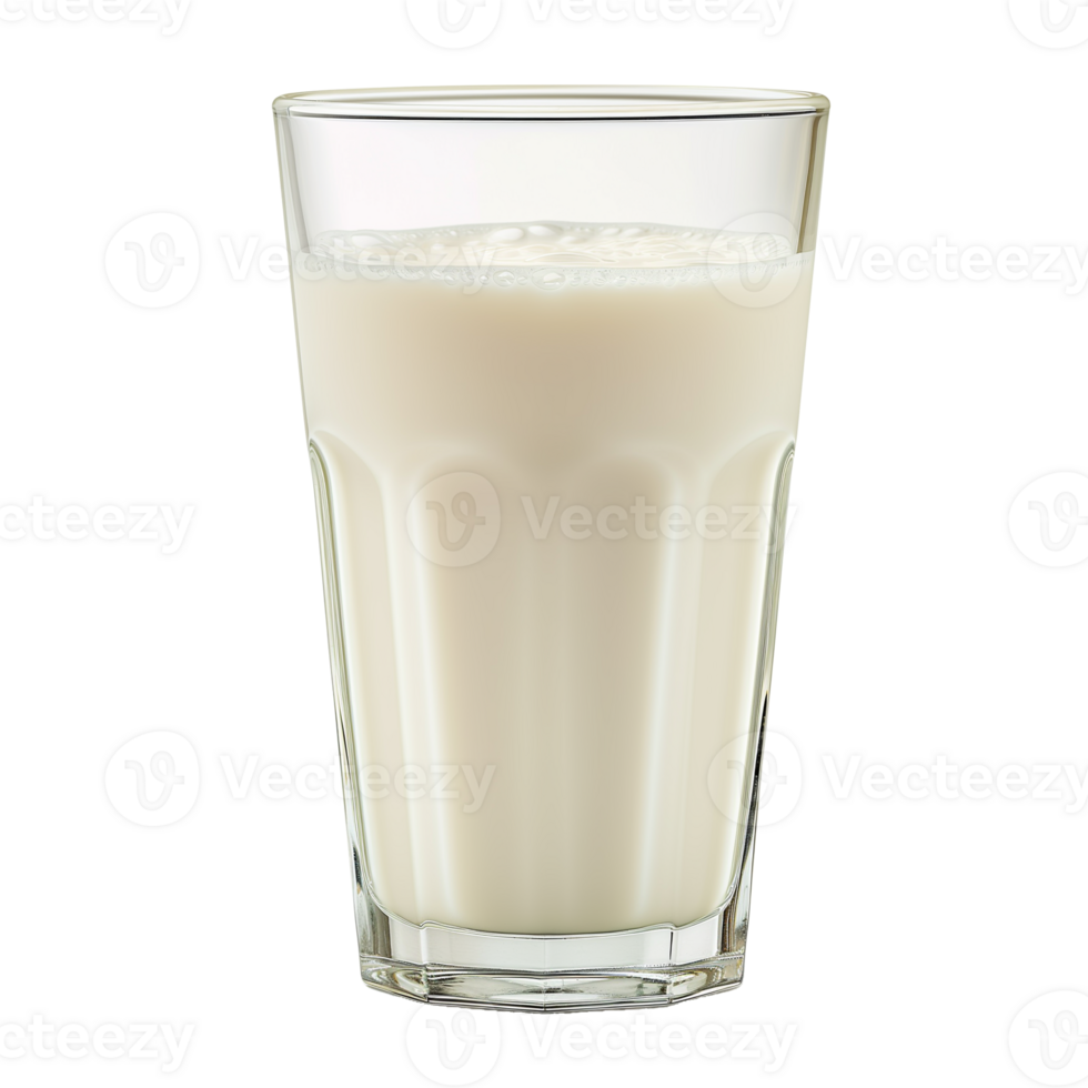 AI generated A glass of milk side view isolated on a transparent background png