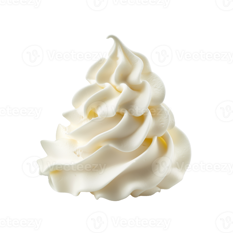 AI generated A dollop of whipped cream isolated on a transparent background png