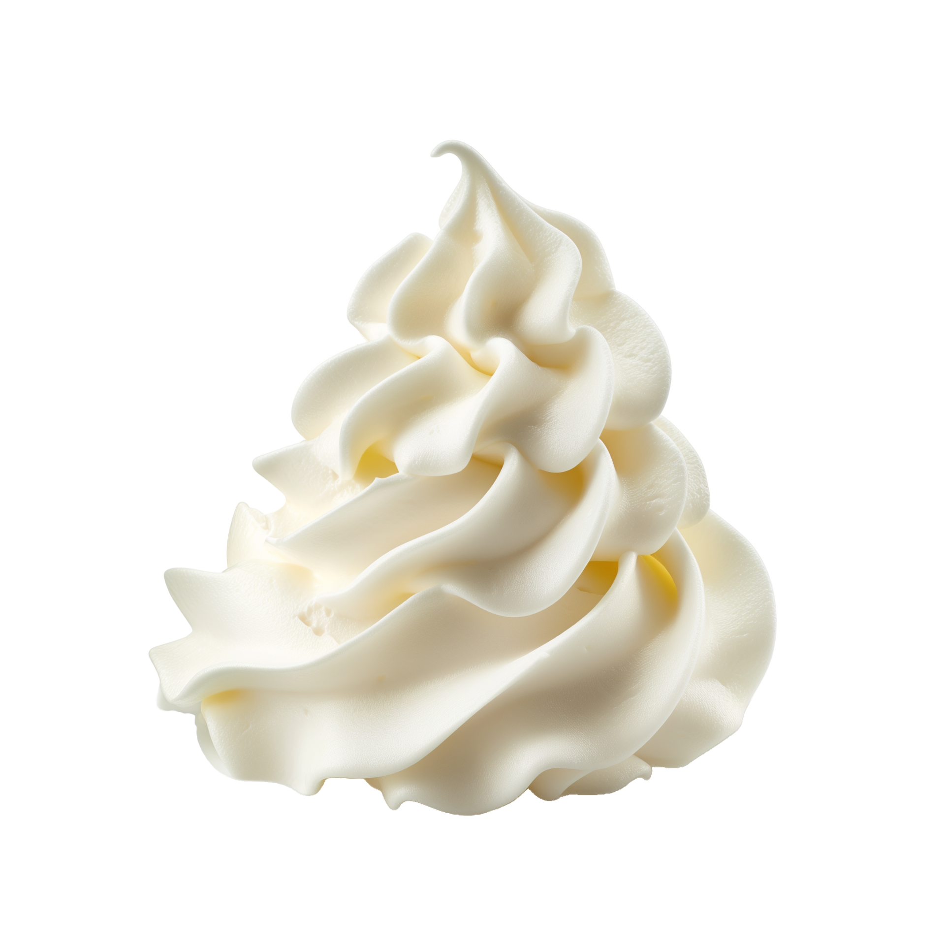 AI generated A dollop of whipped cream isolated on a transparent