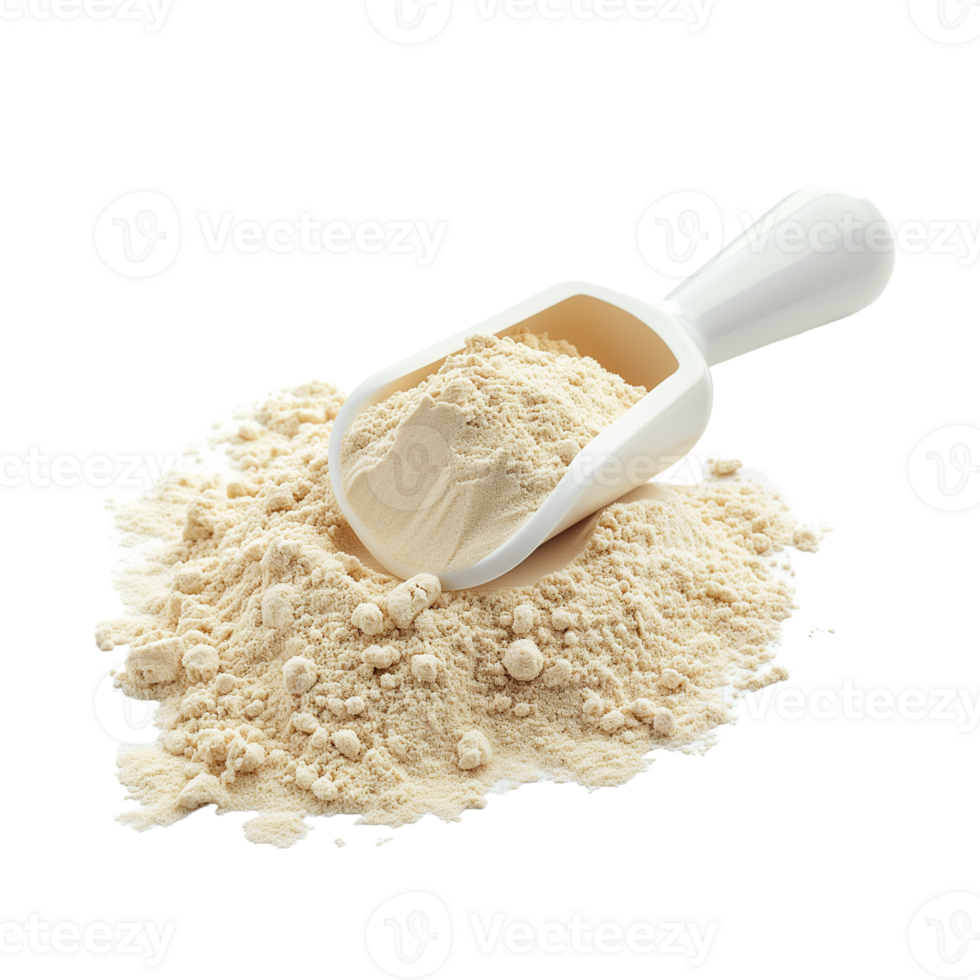 AI generated A scoop of spelt milk powder isolated on a transparent background png