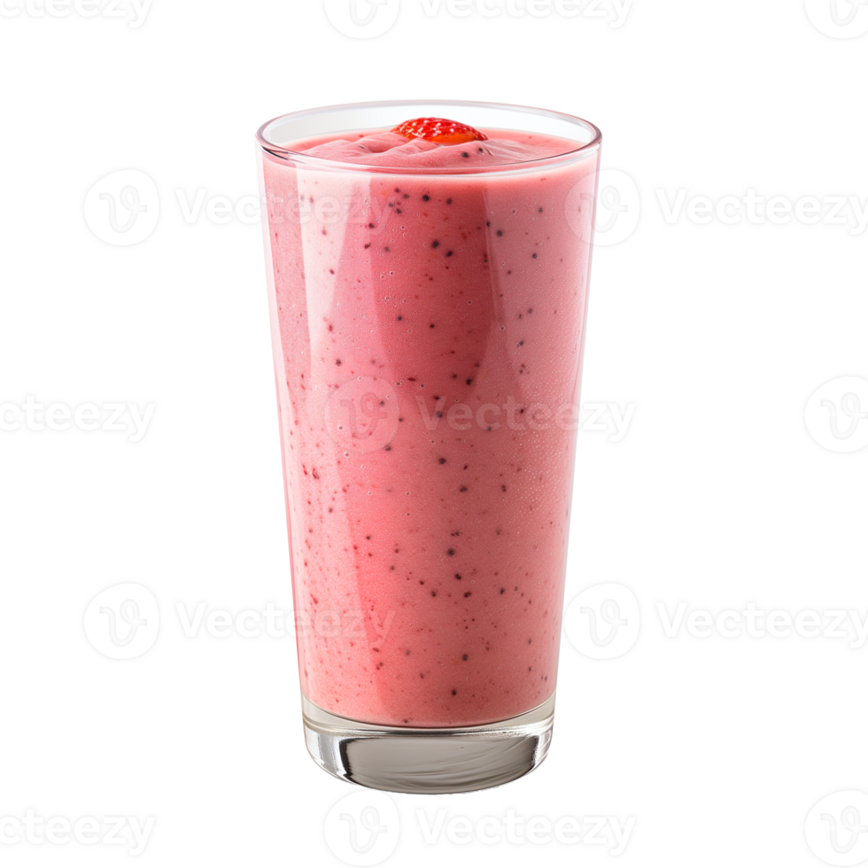AI generated Minimalist Fruit smoothie in a glass side view isolated on transparent background png