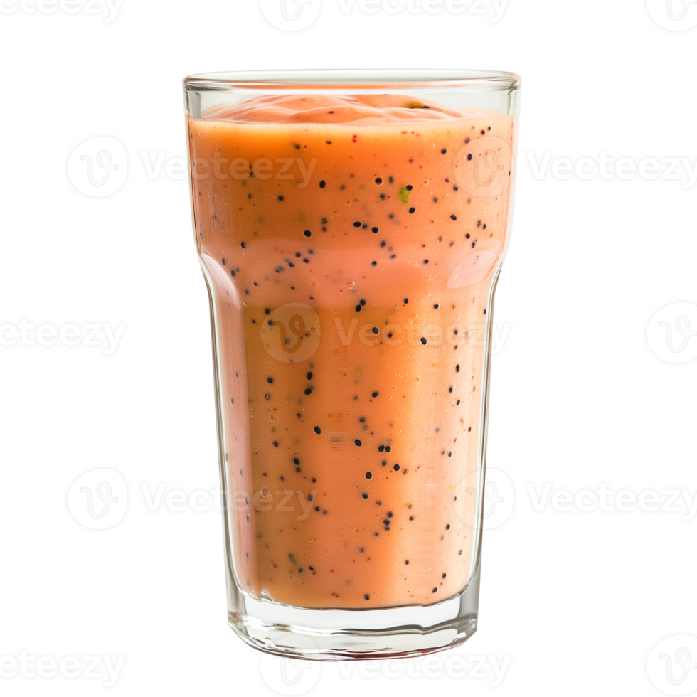 AI generated Minimalist Fruit smoothie in a glass side view isolated on transparent background png