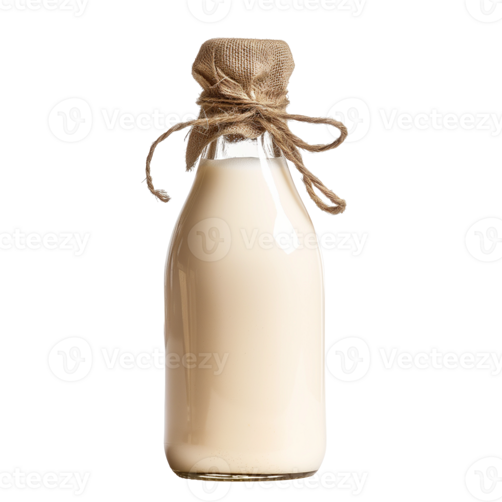 AI generated A kefir bottle isolated on a transparent background png