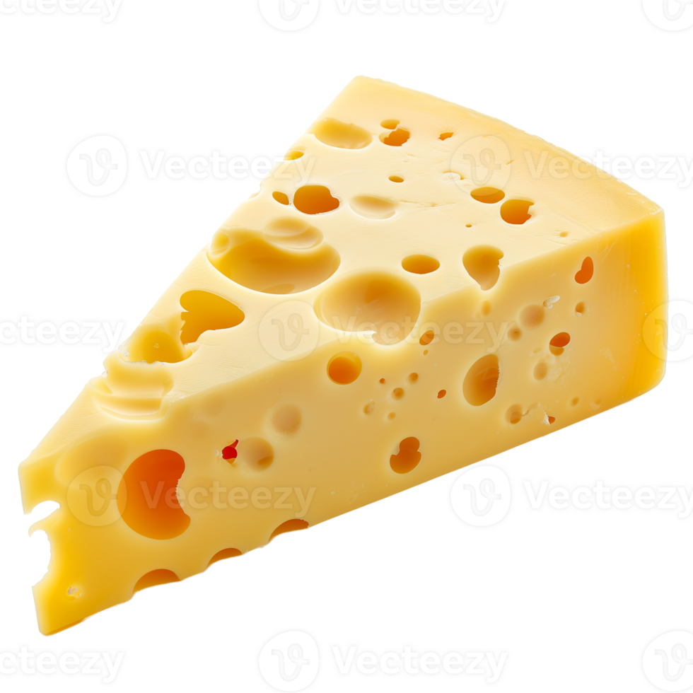 AI generated A cheese slice isolated on a transparent background png
