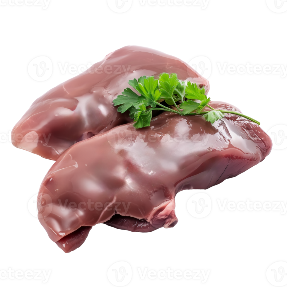 AI generated Liver of Lamb Isolated on transparent background png