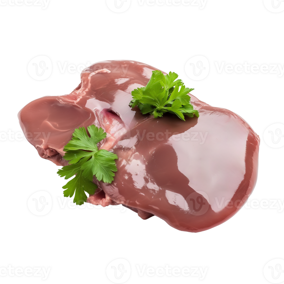 AI generated Liver of Lamb Isolated on transparent background png
