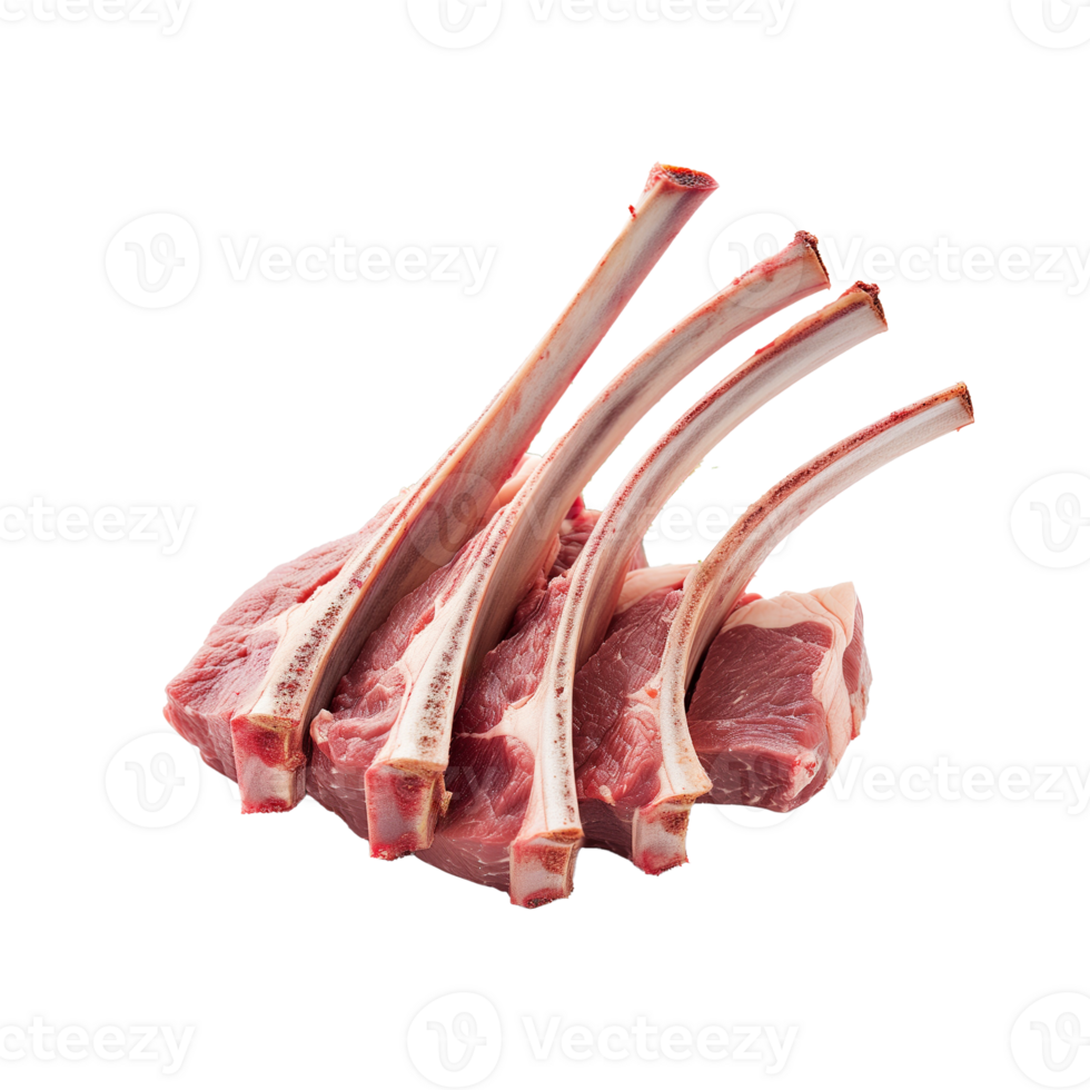 AI generated Rack of Lamb Isolated on transparent background png