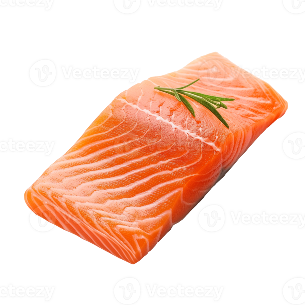 AI generated Salmon Fillet   Isolated on transparent background png