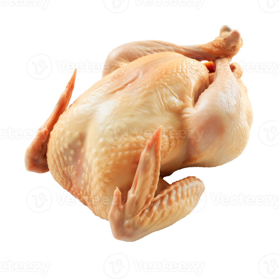 AI generated Whole Chicken Isolated on transparent background png
