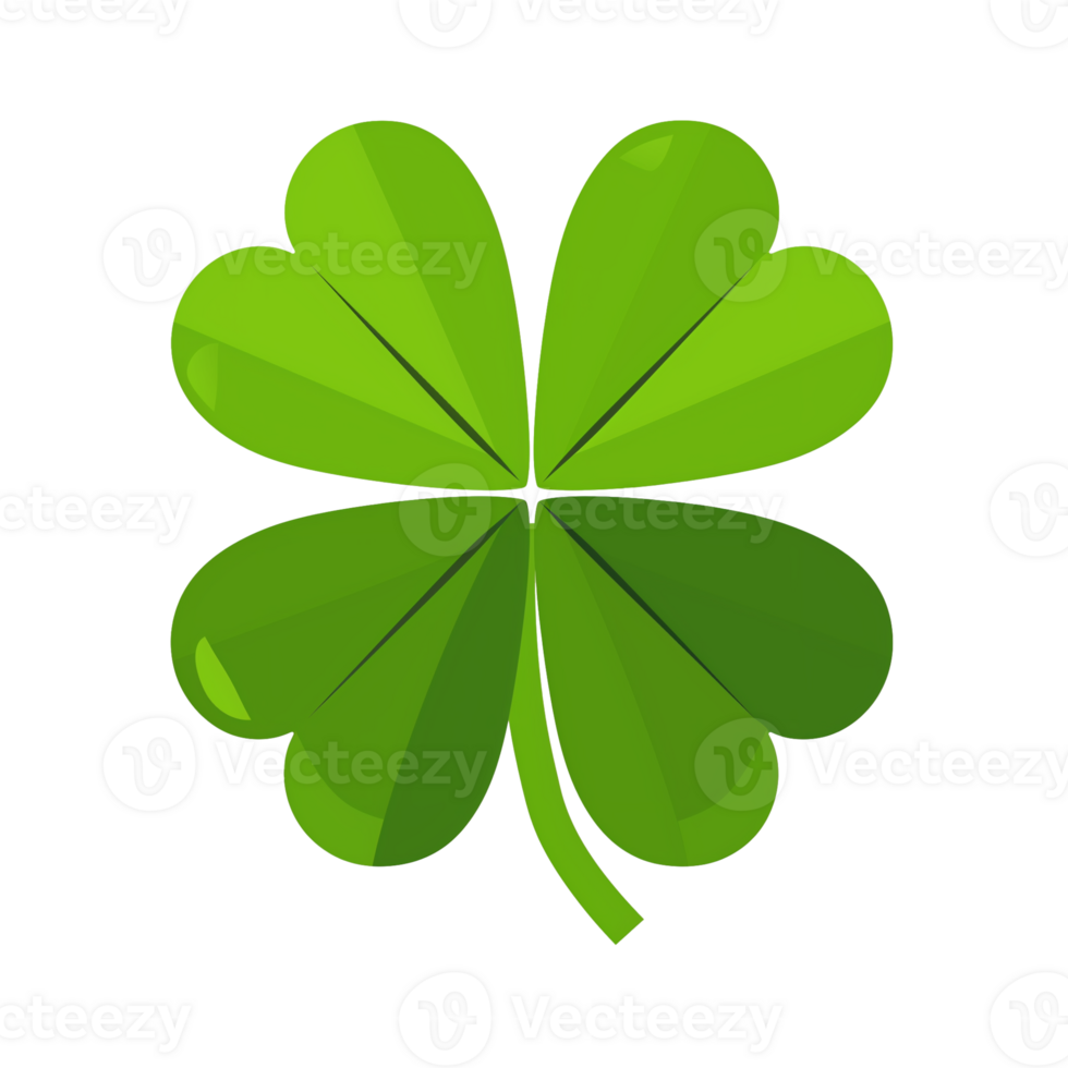 AI generated Four Leaf Clover Symbolizing Luck and Festivity png