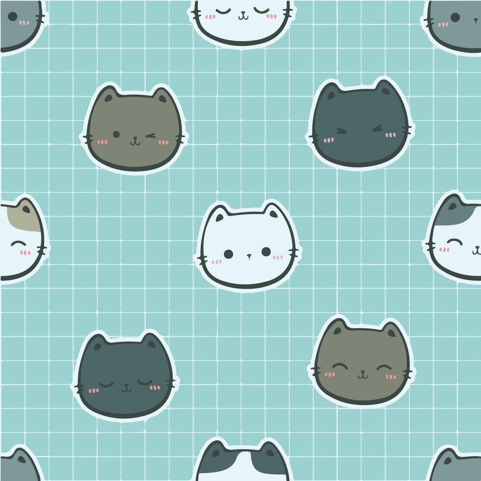 Cute animals design seamless pattern vector
